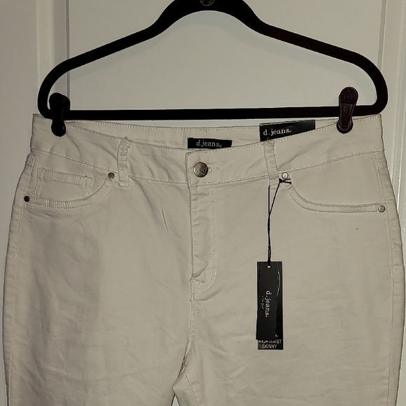 d. jeans Crisp White High Waist Skinny Denim Pants Sz: 16 NWT - Picture 3 of 8